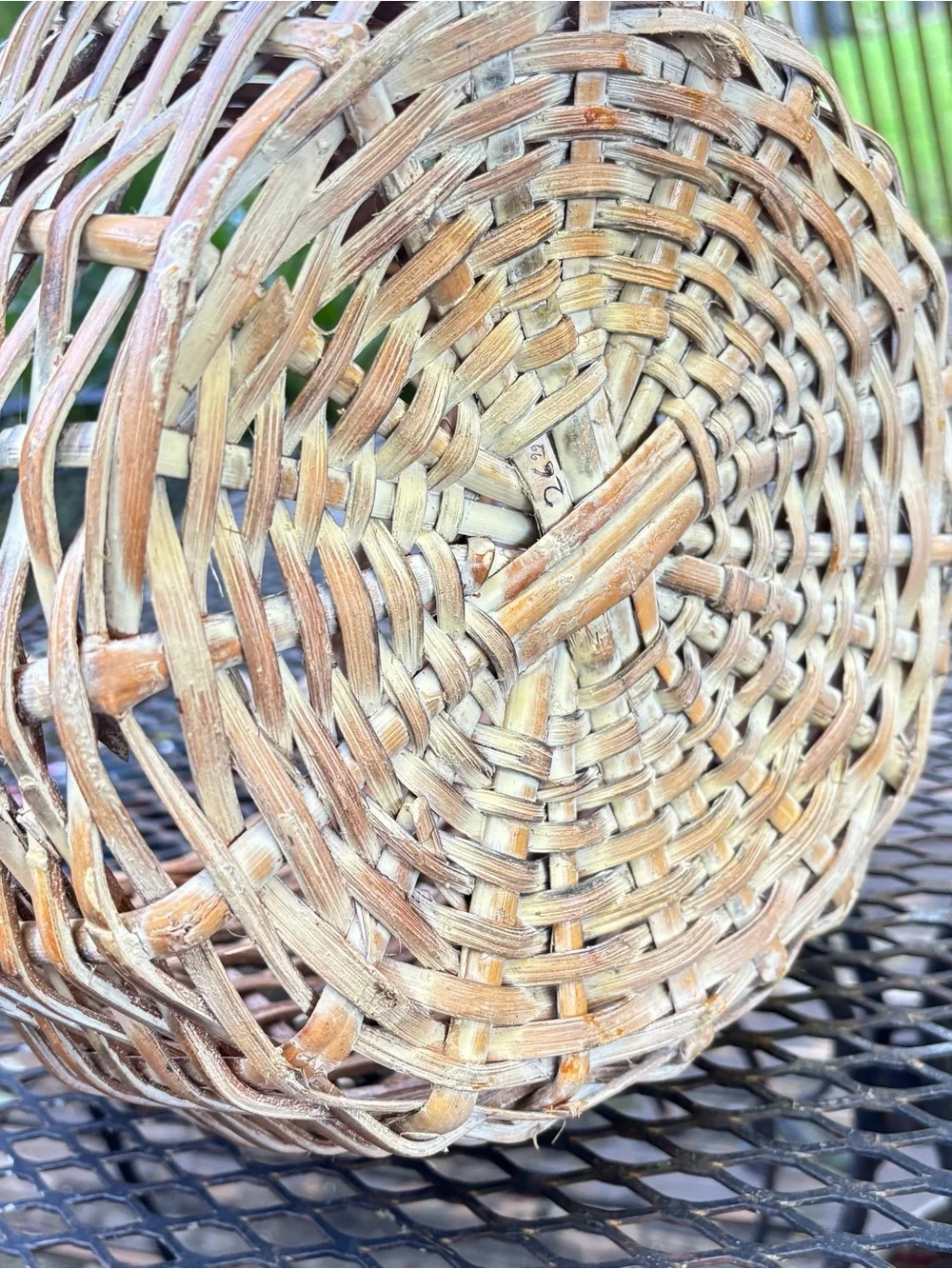Vintage handwoven wicker